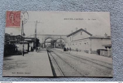 Cpa 1904, Arcueil Cachan, la gare, Val de Marne 94