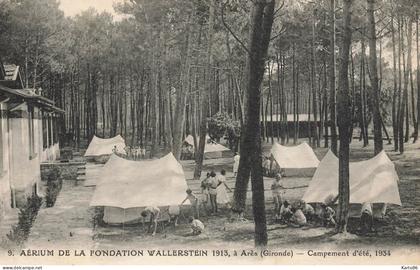 arès * aérium de la Fondation Wallerstein 1913 , campement d'été 1934 * enfants scoutisme scouts ? * ares