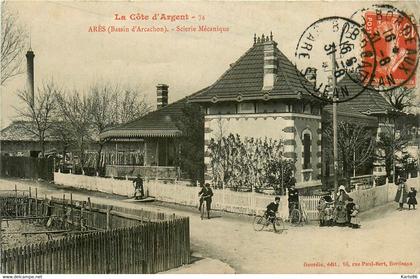 arès * bassin d'arcachon * vue sur la scierie mécanique * métier bois