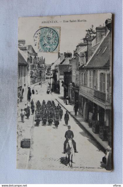 Cpa 1906, Argentan, rue saint Martin, Orne 61