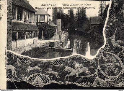 CPA Argentan Vieilles Maisons mouchoir