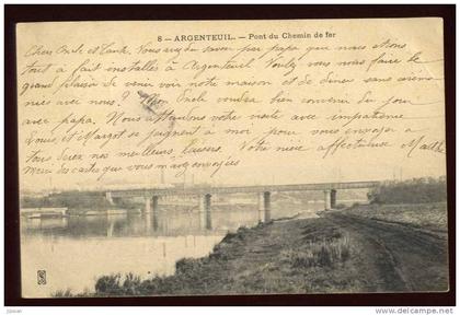 Cpa du 95 Argenteuil Pont Du Chemin de Fer    Arg9 d´une importante collection sur Argenteuil