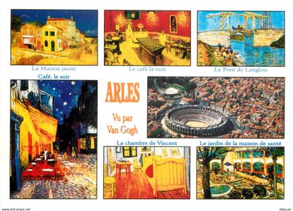 13 - Arles - Arles vu par Van Gogh - Multivues - Art Peinture - CPM - Voir Scans Recto-Verso
