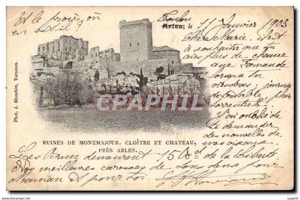 CPA Arles Ruines de Montmajour Cloitre et chateau pres Arles
