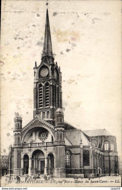 CPA Armentieres L'Eglise Notre Dame du Sacre Coeur