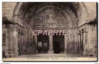 La Correze illustree Beaulieu CPA Le portail l'eglise