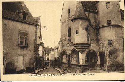 CPA ARNAY-le-DUC rue Président Carnot