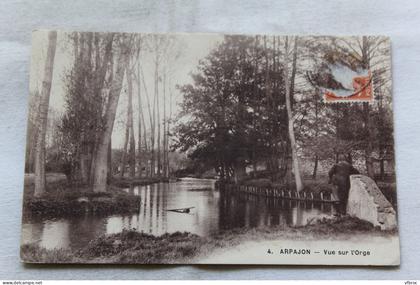 Cpa 1911, Arpajon, vue sur l'Orge, Essonne 91