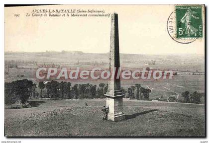 CPA Arques La Bataille Le Champ De Bataille Et Le Monument