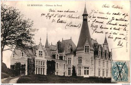 CPA Carte Postale France  Arradon Château de Porcé  début 1900  VM103225