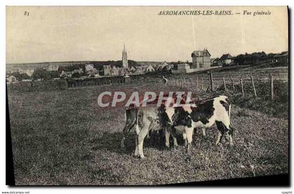 CPA Arromanches Les Bains Vue Generale Vaches