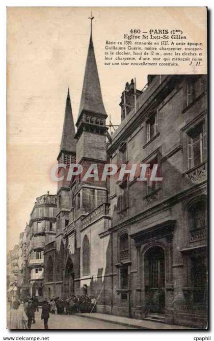 CPA Paris Eglise Sdt leu St Gilles
