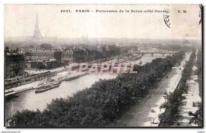 CPA Paris Panorama de la Seine (Cote Ouest) Tour Eiffel