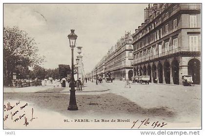 Dép 75 - K898 - Paris - Arrondissement 01 ou 04 - La rue de Rivoli - bon état