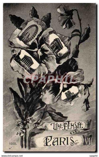 Paris - Souvenir - Une Pensee de Paris - CPA
