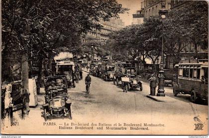 (02/05/26) 75-CPA PARIS - 2-9ème ARRONDISSEMENT - BOULEVARD DES ITALIENS ET BOULEVARD MONTMARTRE