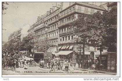 Dép 75 - Attelage - Paris - Arrondissement 02 ou Arrondissement: 09 - Boulevard Montmartre - Le carrefour des écrasés