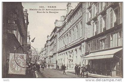 Dép 75 - Q877 - Paris - Arrondissement: 02 - Mairie du 2ème Arrondissement - Rue de la Banque - bon état