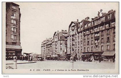 Dép 75 - Q880 - Voitures - Automobile - Paris - Arrondissement 02 ? - L´avenue de la porte Montmartre - bon état généra