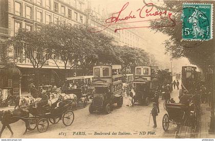 PARIS 02 arrondissement  boulevard des Italiens ( tramways)