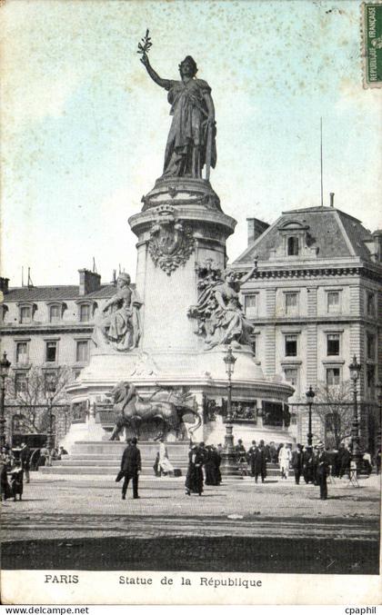CPA Paris Statue de la Republique
