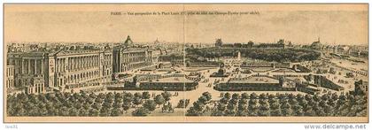 Dép 75 - Paris - Arrondissement 03 -Vue perspective de la place Louis XV prise du côté des Champs Elysées XVIII é siècle