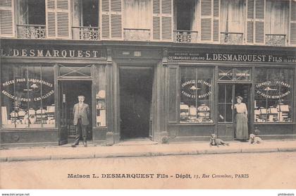 PARIS 03 arrondissement  L. DESMARQUEST  commerce façade ( articles laboratoires ) 13 rue Commines
