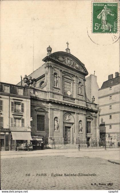 Paris 3 - Eglise Sainte Elisabeth - CPA