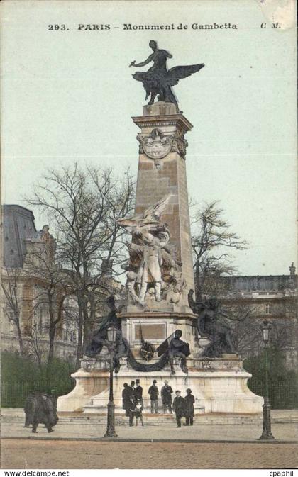 Paris CPA Monument de Gambetta