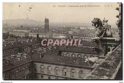 Paris CPA Panorama pris de Notre DAme