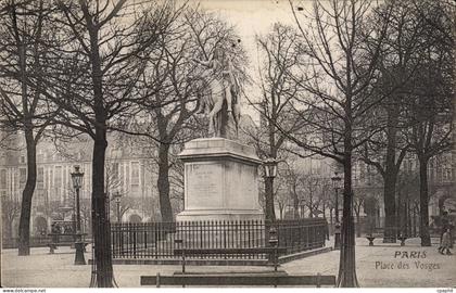 CPA Paris Place des Vosges Publicite Bilirheine Laboratoires Mondolan Place des Vosges