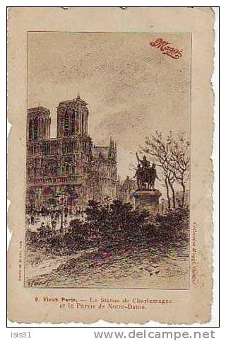 Dép 75 - Publicité Maggi - RF5918 - Paris - Arrondissement: 04 - Vieux Paris - La statue de Charlemagne  - état