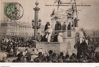CPA  - 75 - PARIS  - 05 em - mi caréme  1907 - char du V em arrondissement
