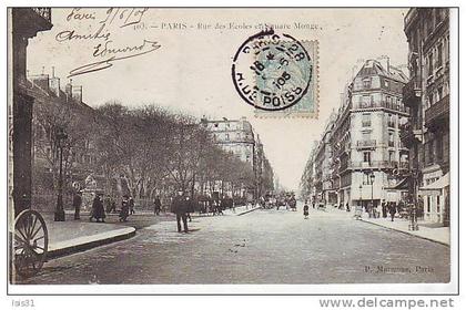 Dép 75 - K906 - Paris - Arrondissement: 05 - Rue des écoles et square Monge - bon état
