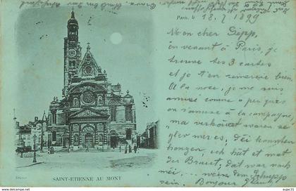 Dép 75 - Pionnières - Pionnière - Circulé 1899 - Paris - Arrondissement 05 - Saint Etienne au Mont - état