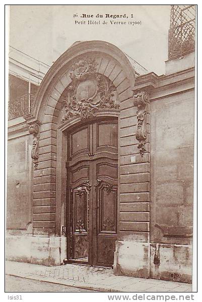 Dép 75 - Q932 - Paris - Arrondissement 06 - Rue du Regard, 1 - Petit hôtel de Verrue (1700) - bon état général