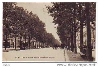 Dép 75 - RF5927 - Paris - Arrondissement: 07 - Avenue Bosquet vers l´école militaire - état