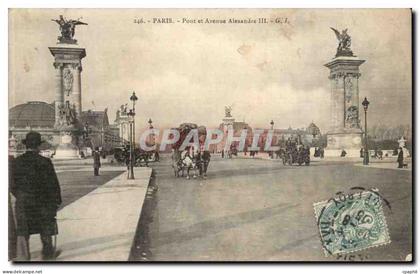 Paris - Pont et Avenue Alexandre III CPA