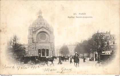 CPA Paris Eglise Saint Augustin