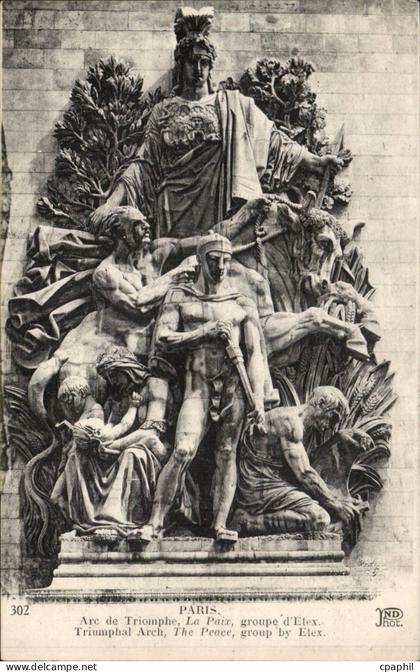 Paris CPA Arc de triomphe La paix groupe d'Etex
