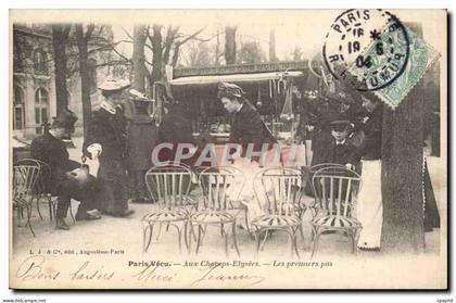 Paris CPA Aux Chgamps Elysees Les premiers pas (enfant) TOP