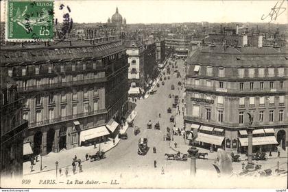 Paris- La Rue Auber -CPA