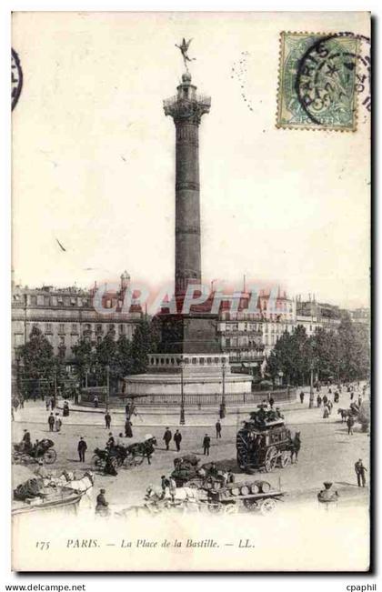 Paris - 11 - La Place de la Bastille - CPA