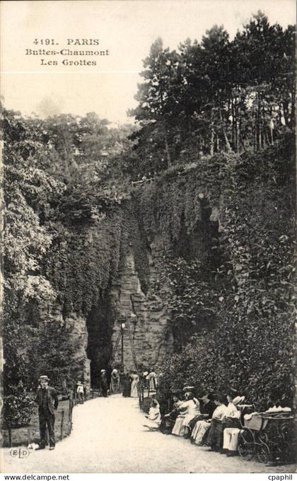 Paris - 19 - Buttes Chaumont - Les Grottes - CPA