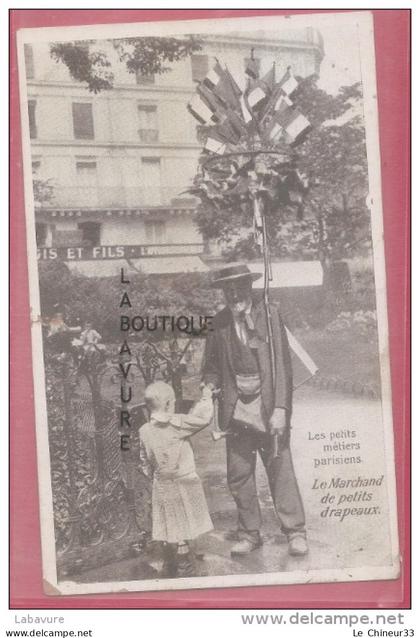75- PARIS--Les petits métiers Parisiens--Le Marchand de petits Drapeaux--