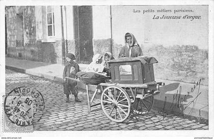 75 - PARIS - PETITS MÉTIERS - la joueuse d'orgue - les petits métiers parisiens - superbe - 10823