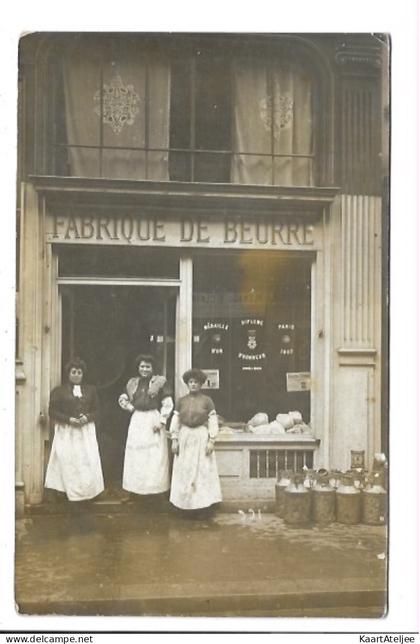 Carte photo Paris - Rue d'Enghien - Fabrique De Beurre.