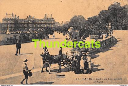 CPA 75 PARIS JARDIN DU LUXEMBOURG LE SENAT ( PLI D'ANGLE )