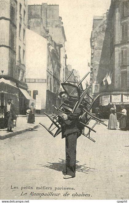 REPRO Les Petits Metiers Parisiens Le Rempailleur de Chaises
