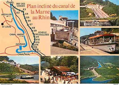 Carte Postale - 57 - Saint Louis - Arzviller - Le plan incliné transversal - Ascenseur à Bateaux - Multivues - Carte Neu